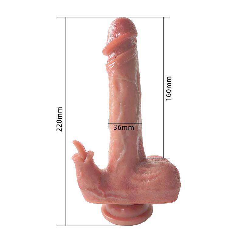 Dildo con Vibracion Thrusting y Calor 22 cm