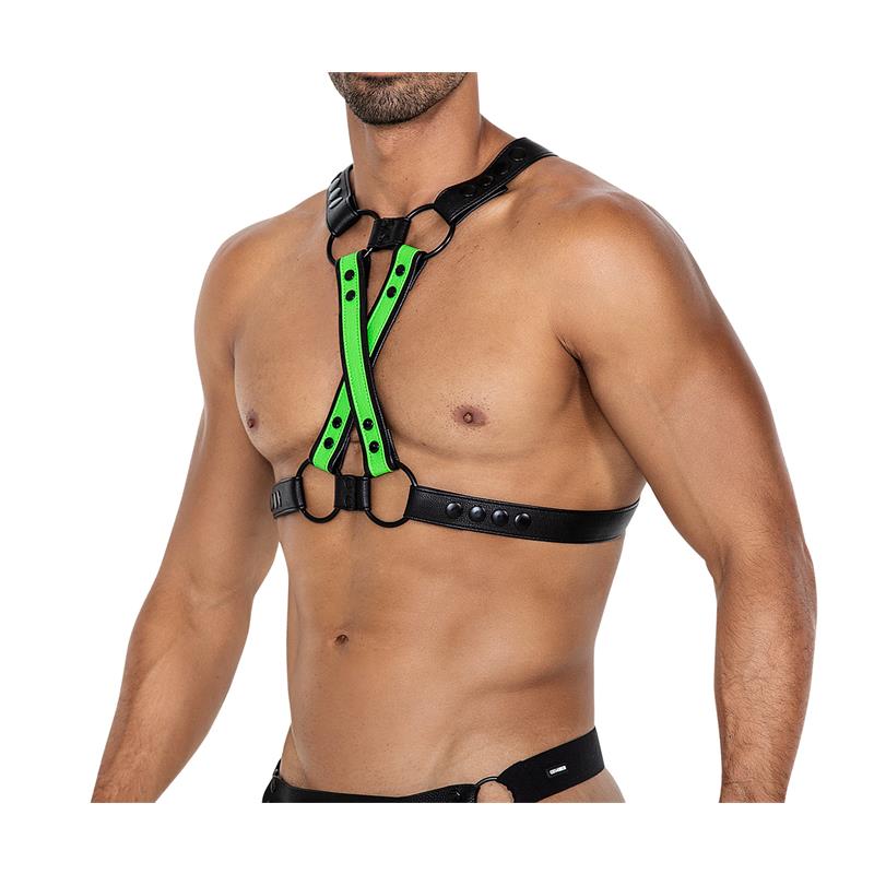 H4RNESS06 Arnes de Pecho 4WAY Verde Talla Unica
