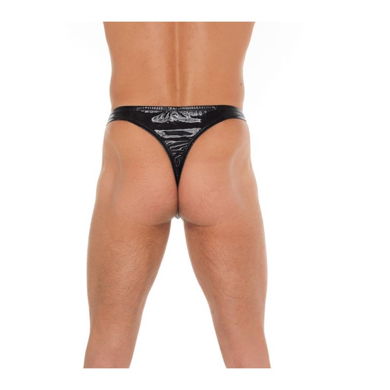 Tanga Negro Brillante Talla Unica