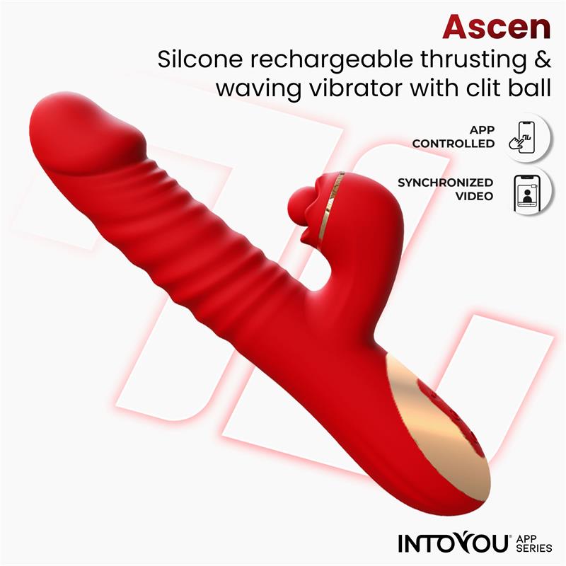 Ascen Vibrador con Thrusting y Waving y APP USB Magnetico