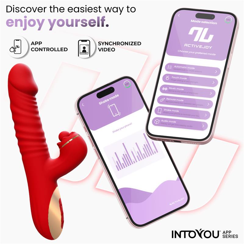 Ascen Vibrador con Thrusting y Waving y APP USB Magnetico
