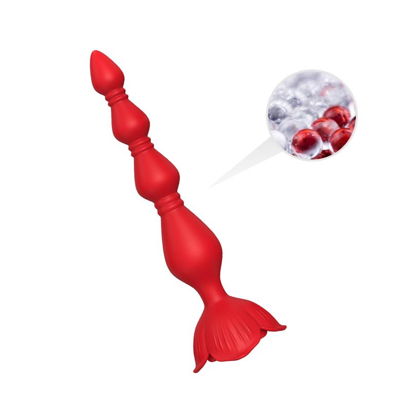 Cadena Anal con Vibracion Base de Rosa