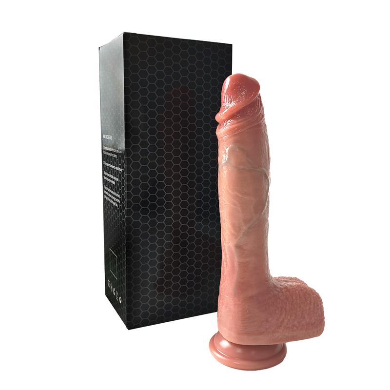 Dildo con Vibracion Thrusting y Calor 24 cm