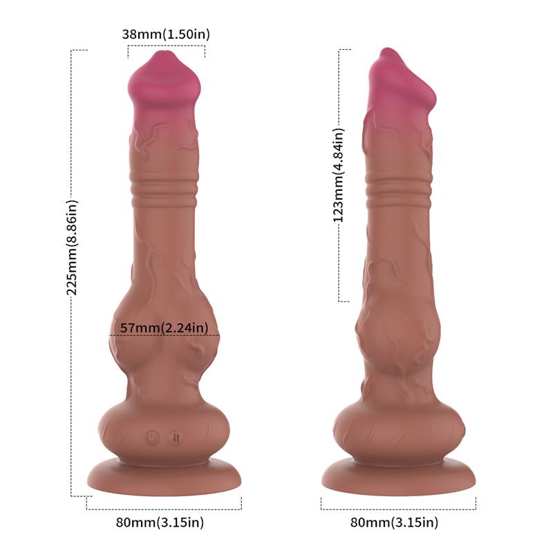 Dildo con Vibracion y Movimiento Thrusting 225 cm