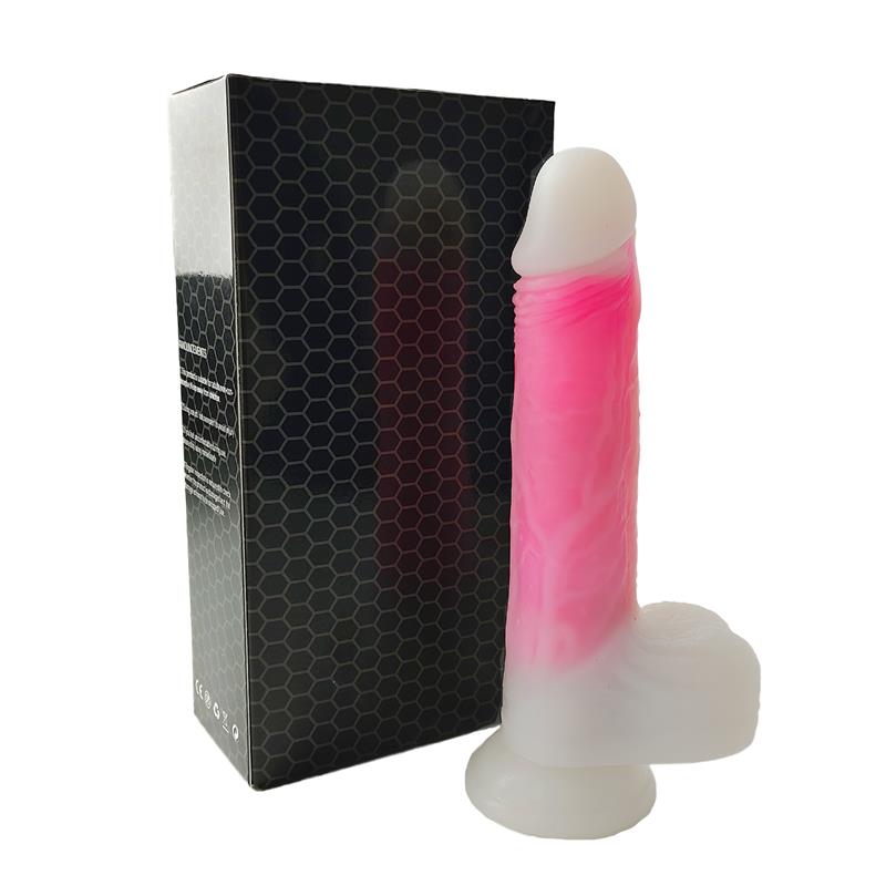 Dildo Doble Capa con Vibracion Thrusting y Calor 215 cm