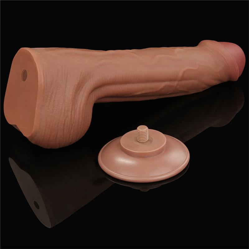 Dildo Dual Density Piel Desizante Retractil 115