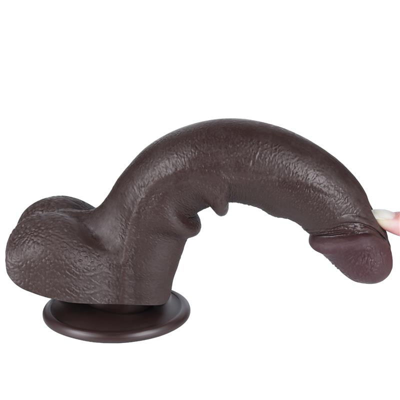 Dildo Dual Layer Piel Deslizante Retractil 85