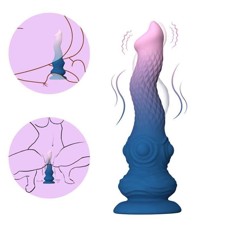 Dildo Fantasia Vibracion Oscilacion y Ventosa 233 cm