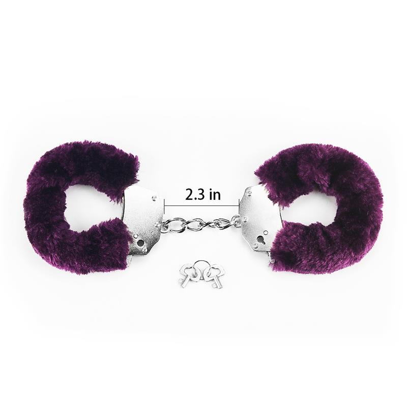Esposas Metalicas con Pelo Purpura