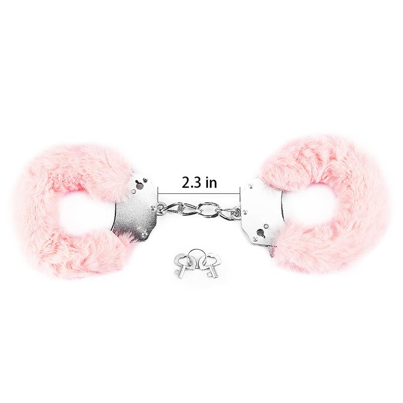 Esposas Metalicas con Pelo Rosa