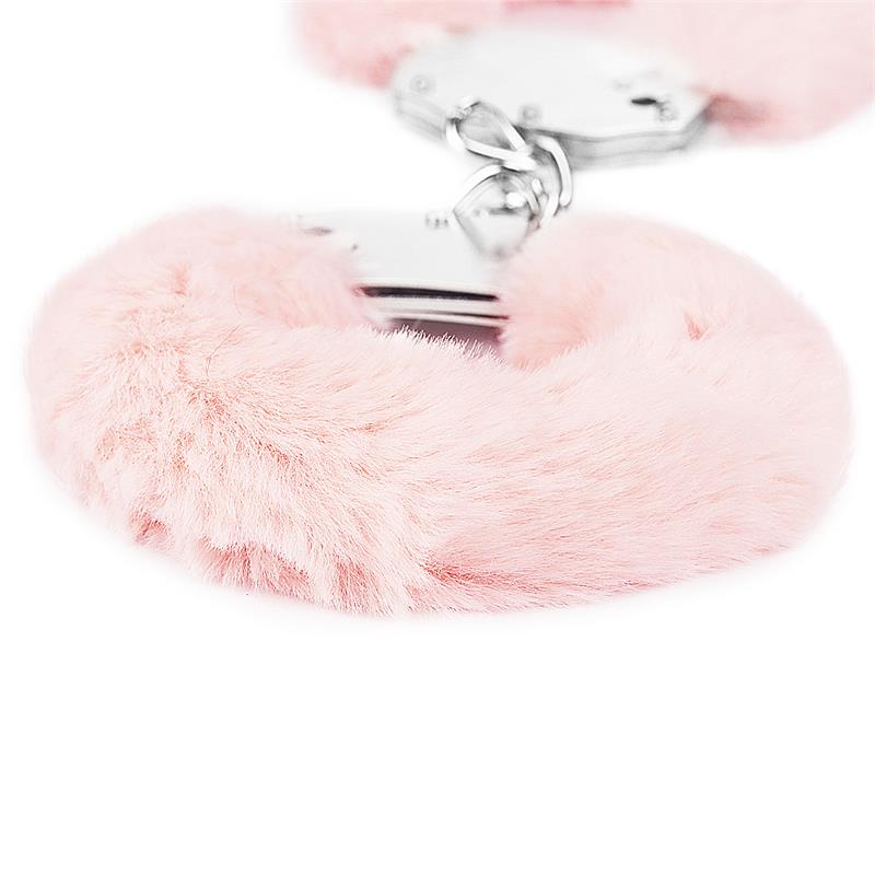 Esposas Metalicas con Pelo Rosa