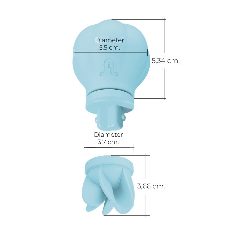 Estimulador Caress Vibracion y Rotacion Light blue