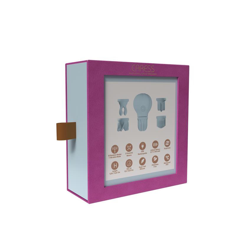 Estimulador Caress Vibracion y Rotacion Light blue