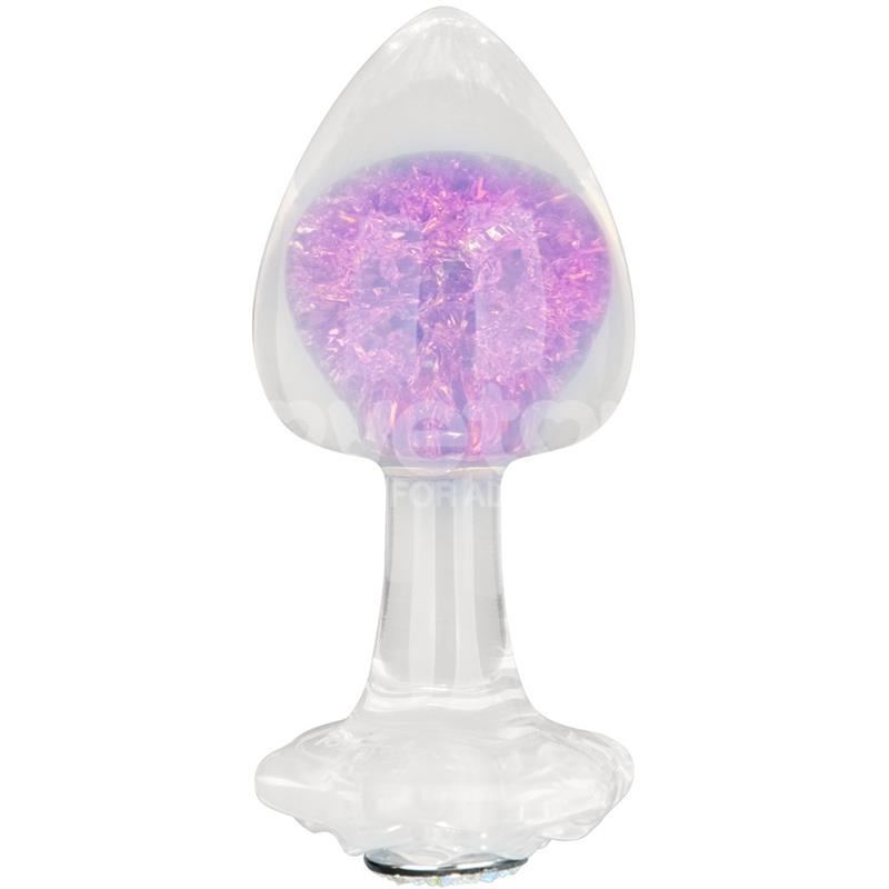 Gemoria Plug Anal de Silicona con Esfera de Cristal