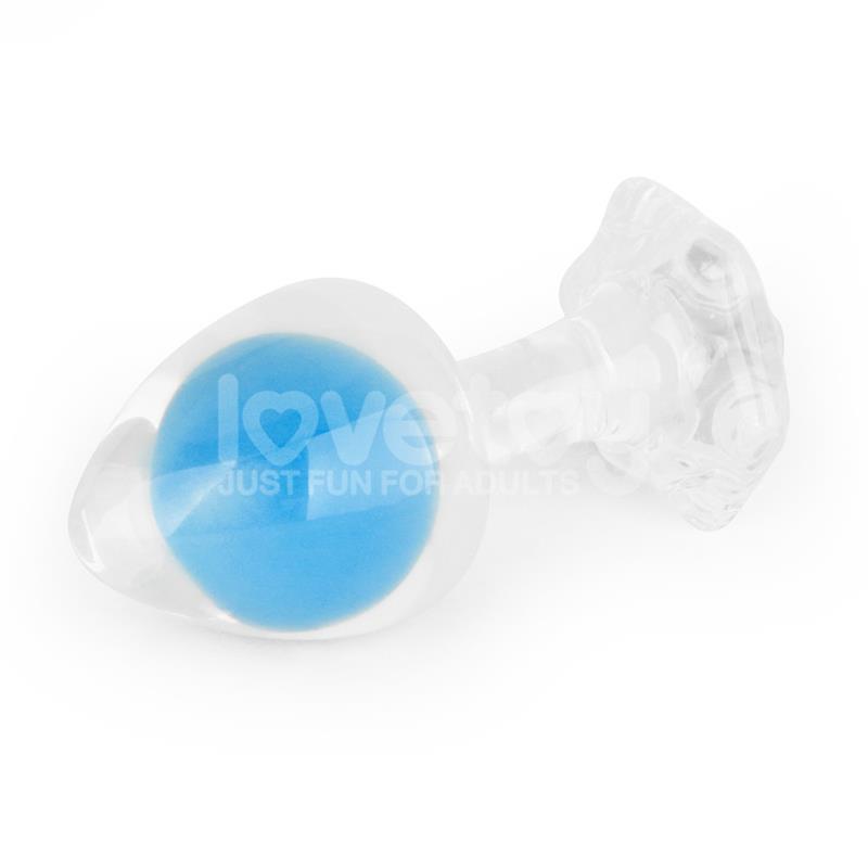 Gemoria Plug Anal Silicona Bola Interna Acero Brilla en la Oscuridad