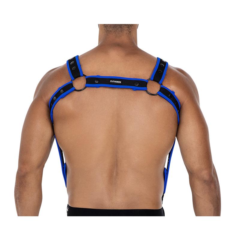H4RNESS05 Arnes de Pecho Neon Azul Electrico Talla Unica