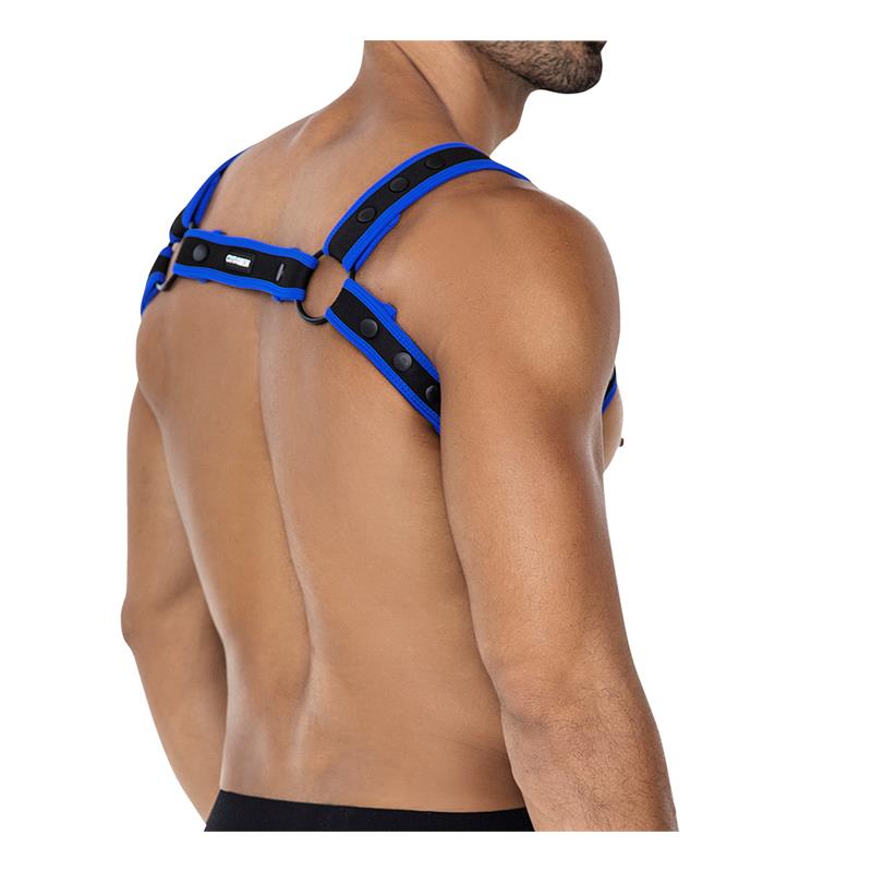 H4RNESS05 Arnes de Pecho Neon Azul Electrico Talla Unica