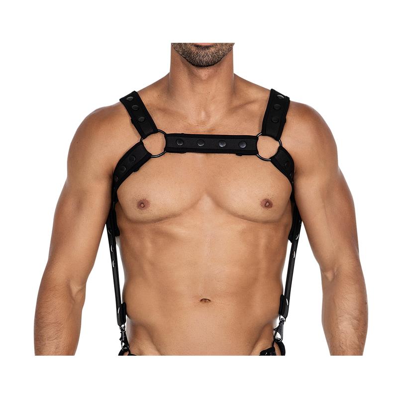 H4RNESS05 Arnes de Pecho Neon Negro Talla Unica