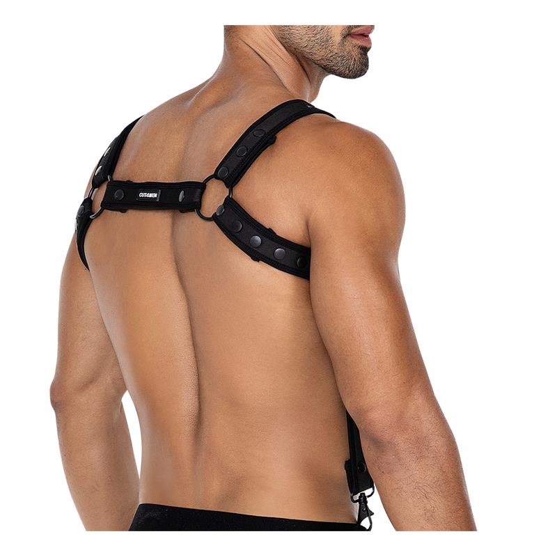 H4RNESS05 Arnes de Pecho Neon Negro Talla Unica