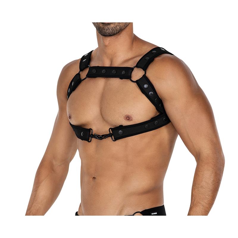 H4RNESS05 Arnes de Pecho Neon Negro Talla Unica
