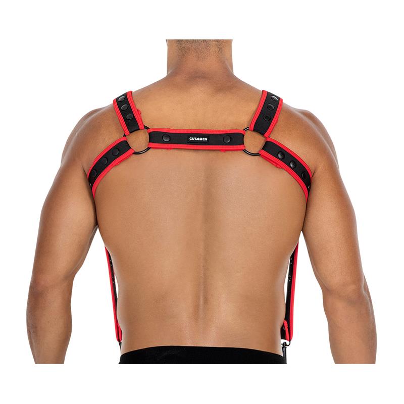 H4RNESS05 Arnes de Pecho Neon Rojo Talla Unica