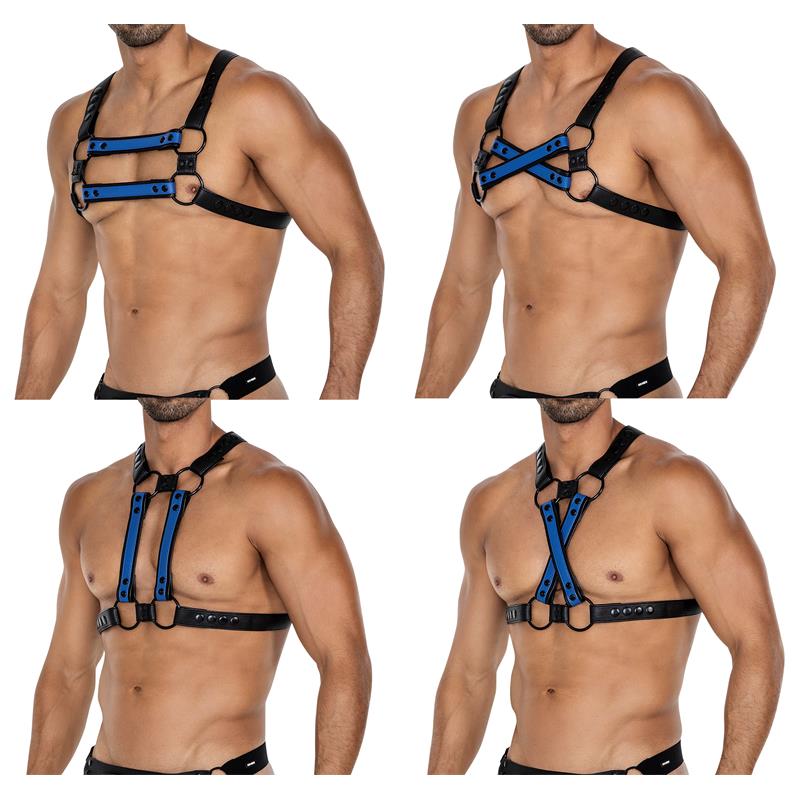H4RNESS06 Arnes de Pecho 4WAY Azul Talla Unica