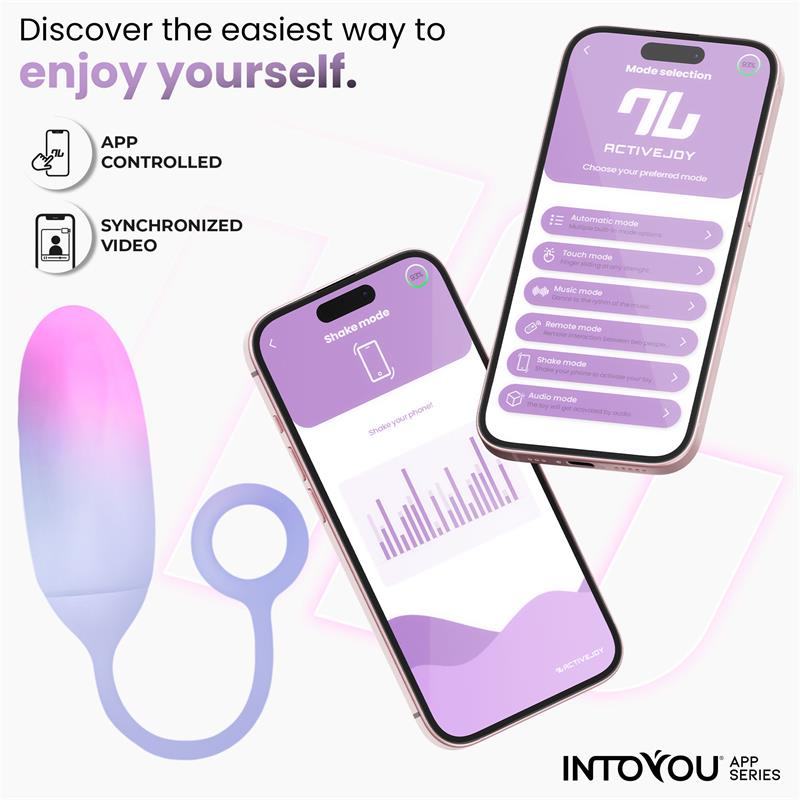 Huevo Silicona Doble Capa con APP Rosa Azul