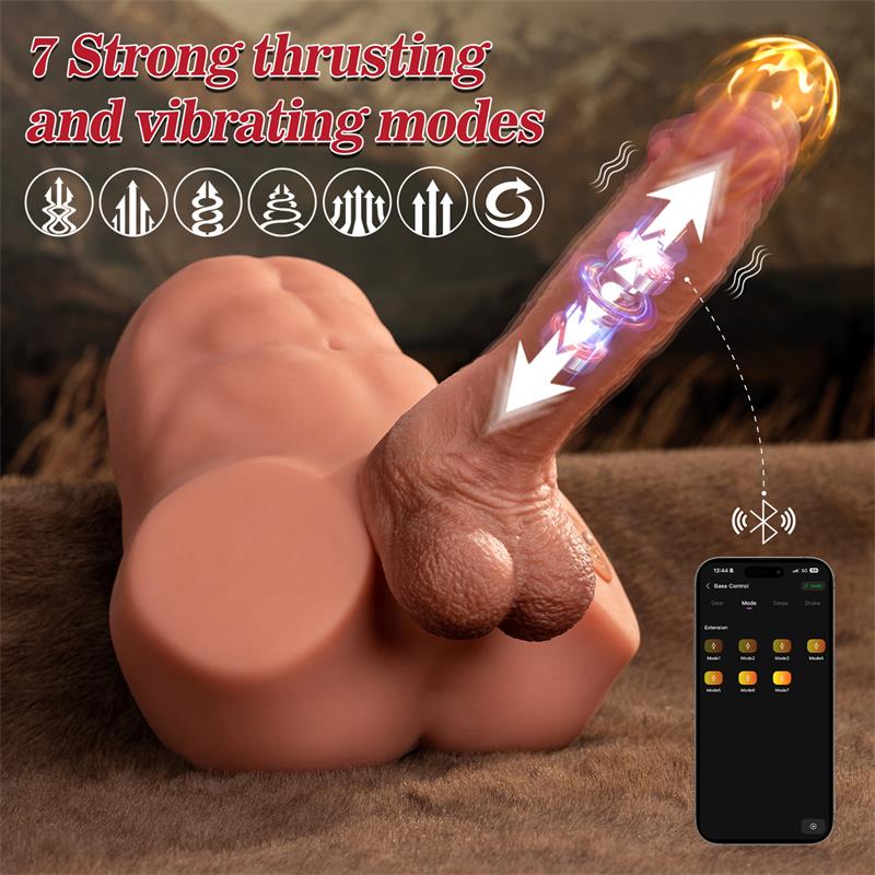 Jonah Semi Torso con Dildo Desmontable Thrusting y APP 348 kg