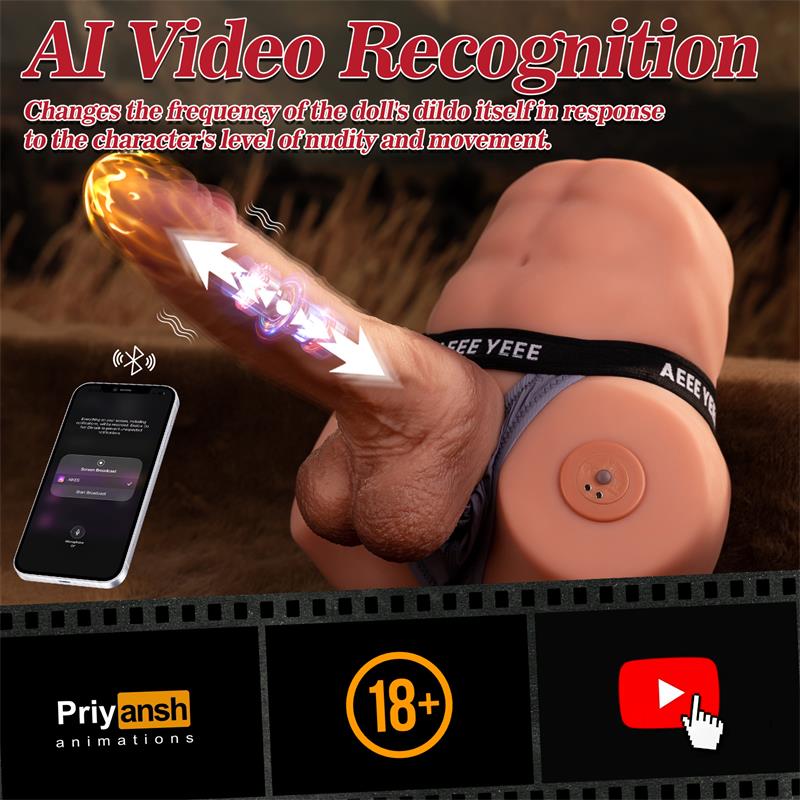 Jonah Semi Torso con Dildo Desmontable Thrusting y APP 348 kg