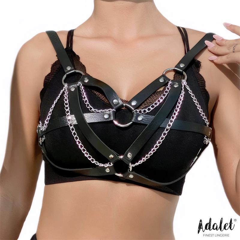 Karina Top Cuero Vegano con Cadenas Talla Unica