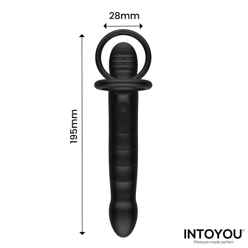Magnor Dildo con Anillo Doble y Estimulador de Testiculos
