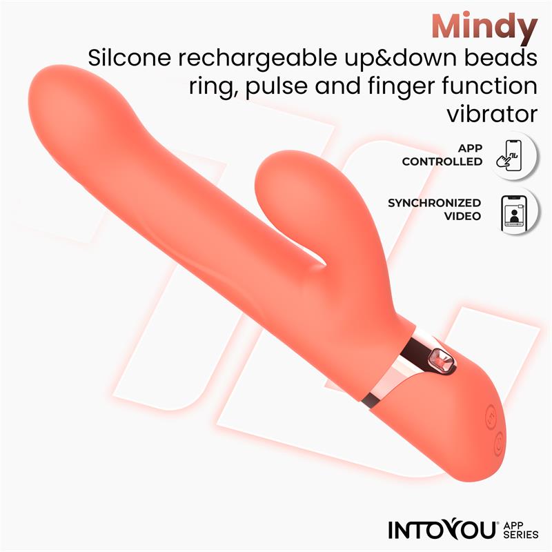 Mindy Vibrador con Anillo de Bolas Up and Down Finger y Pulsacion con APP