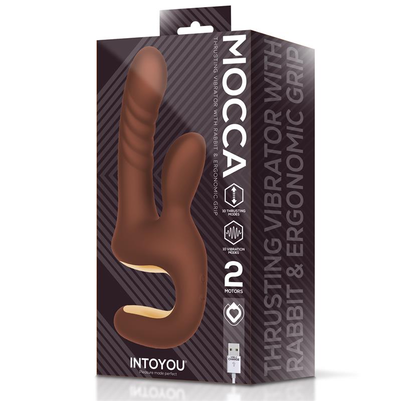 Mocca Vibrador con Thrusting y Mango Ergonomico USB