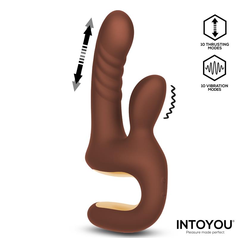 Mocca Vibrador con Thrusting y Mango Ergonomico USB