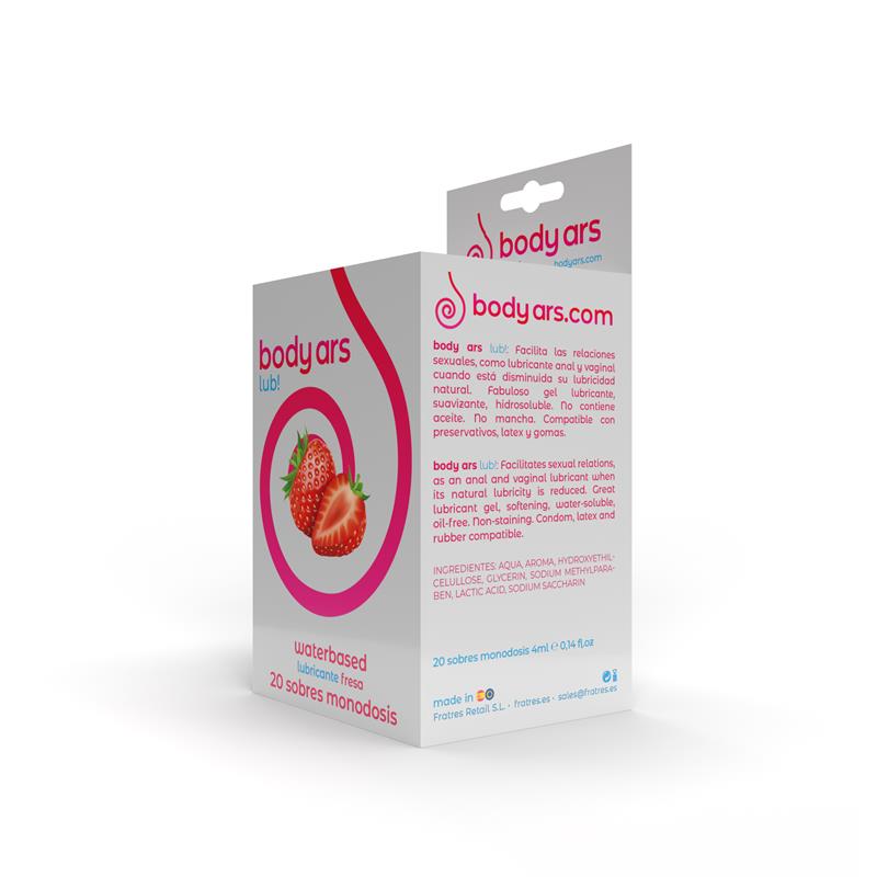 Monodosis Gel Lubricante Base Agua Fresa Acida 20 x 4 ml