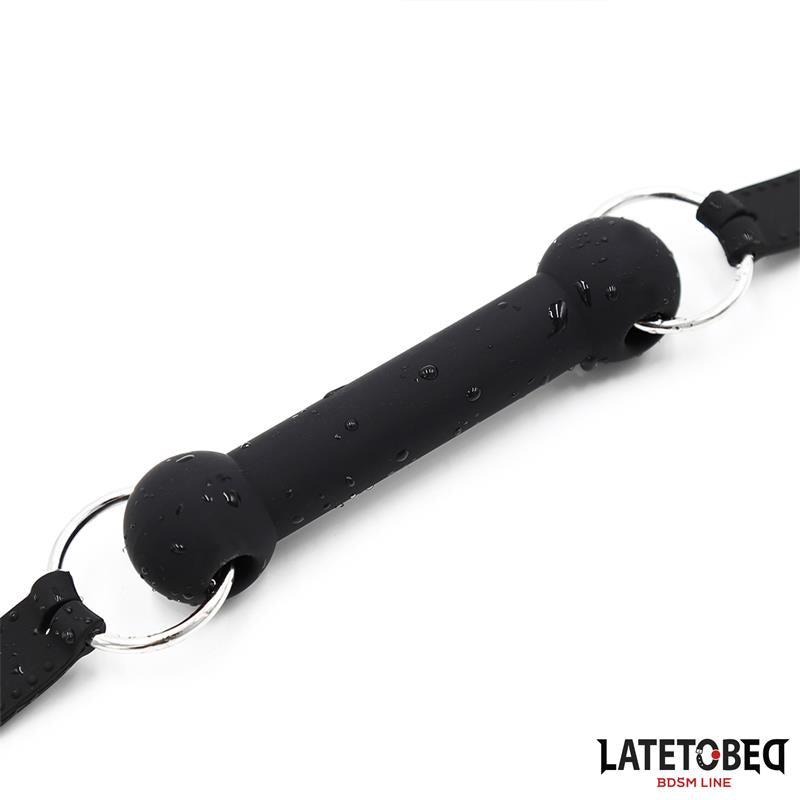 Mordaza Hueso Silicona Negro Ajustable