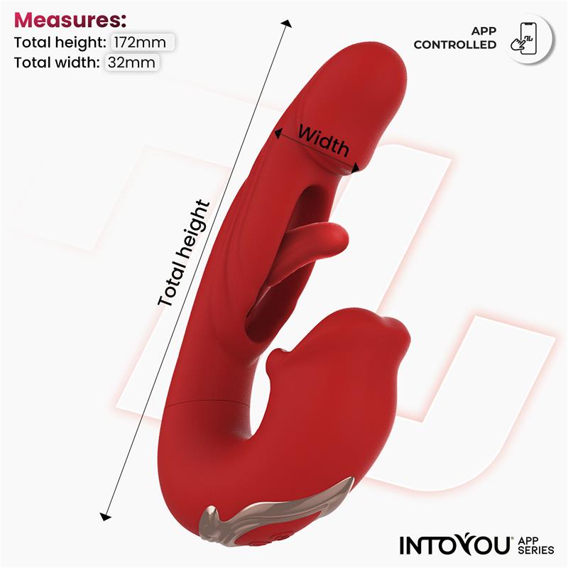 Mouty Vibrador Funcion Mordisqueo y Flipping con App