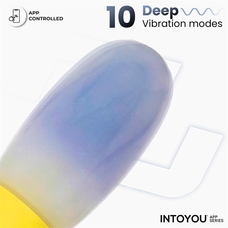 NexEgg Huevo Vibrador Doble Capa Silicona App Amarillo Purpura