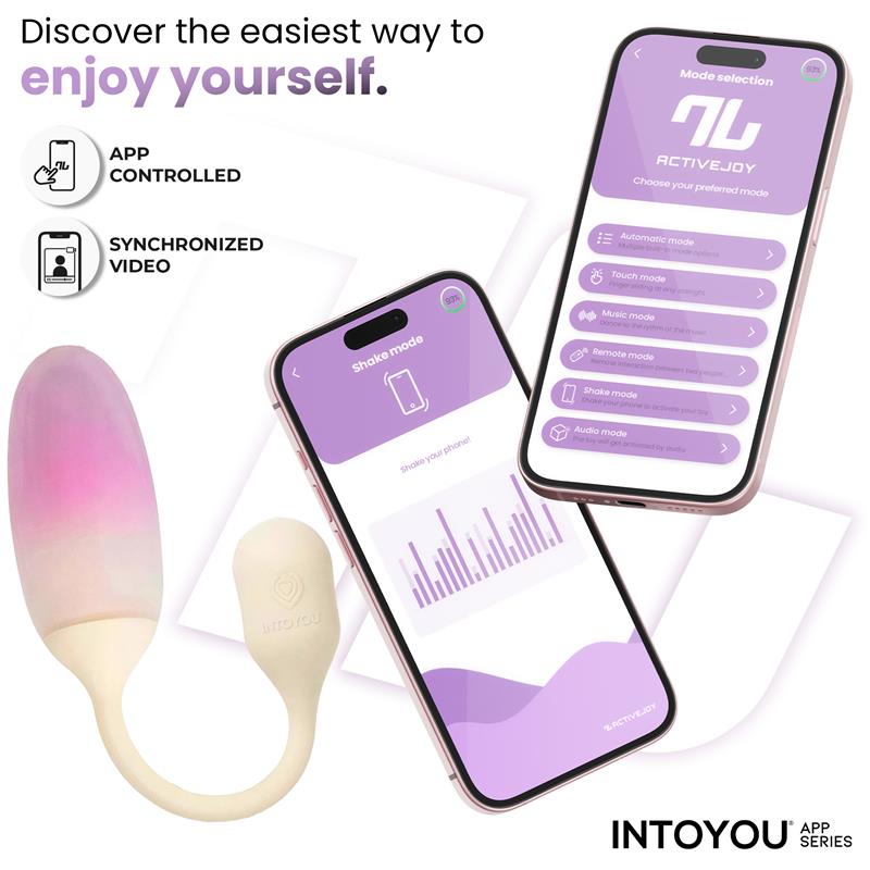 NexEgg Huevo Vibrador Silicona Doble capa App Beige Rosa