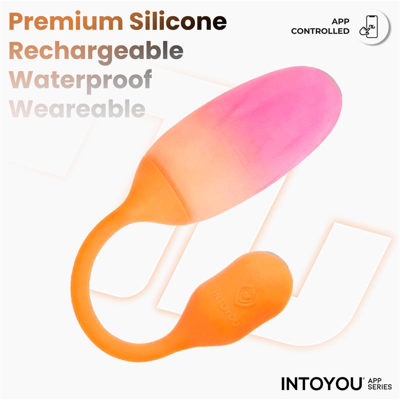 NexEgg Huevo Vibrador Silicona Doble Capa App Naranja Rosa