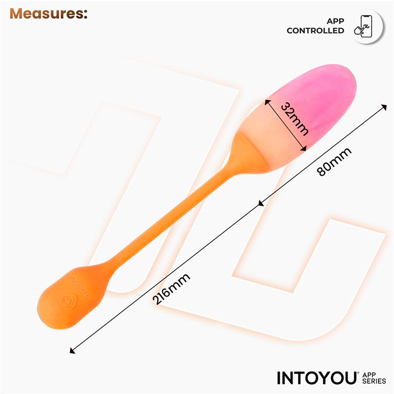 NexEgg Huevo Vibrador Silicona Doble Capa App Naranja Rosa