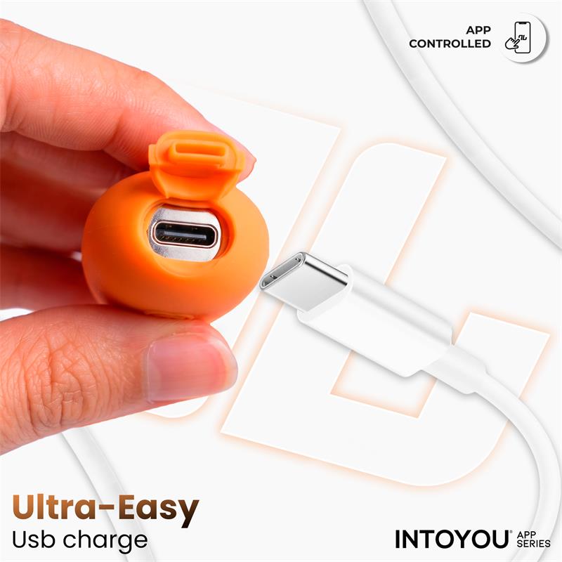 NexEgg Huevo Vibrador Silicona Doble Capa App Naranja Rosa