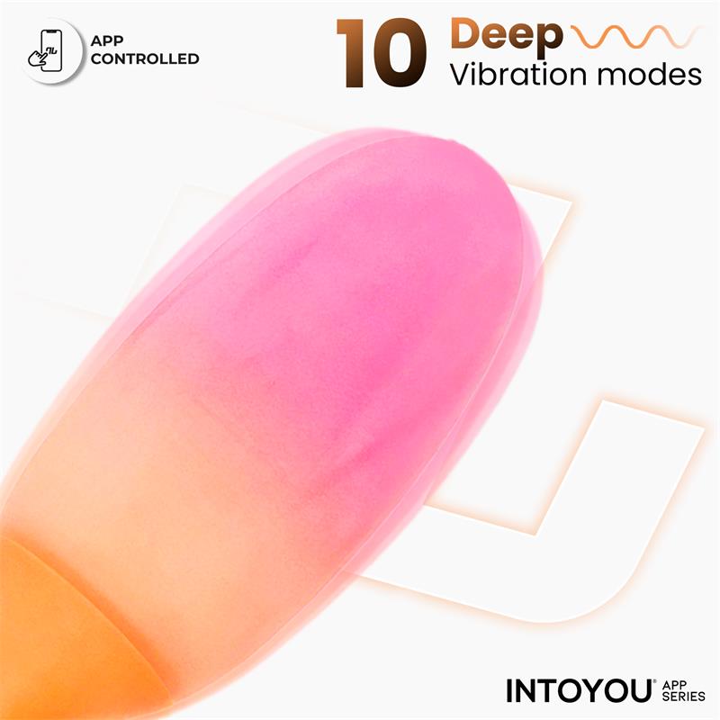 NexEgg Huevo Vibrador Silicona Doble Capa App Naranja Rosa
