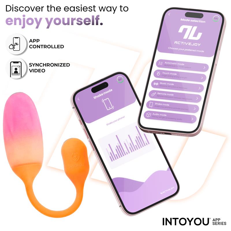NexEgg Huevo Vibrador Silicona Doble Capa App Naranja Rosa