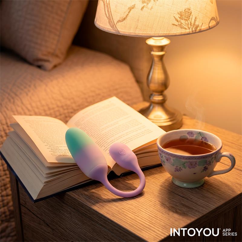 NexEgg Huevo Vibrador Silicona Doble capa con App Lila Pistacho