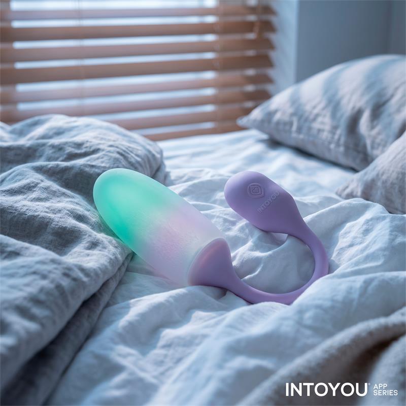 NexEgg Huevo Vibrador Silicona Doble capa con App Lila Pistacho