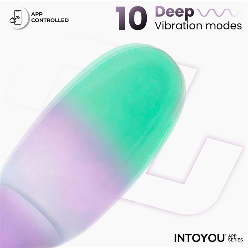 NexEgg Huevo Vibrador Silicona Doble capa con App Lila Pistacho
