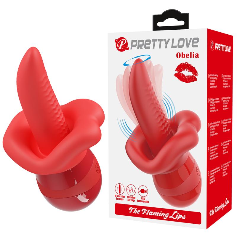 Obelia Estimulador con Vibracion y Movimiento Lengua