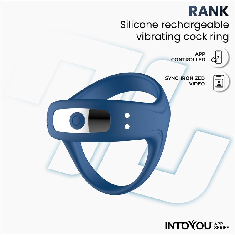 Rank Anillo Vibrador con App Azul