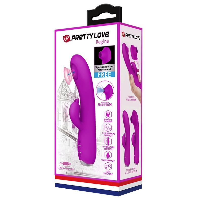 Regina Vibrador con Succion y Tapping